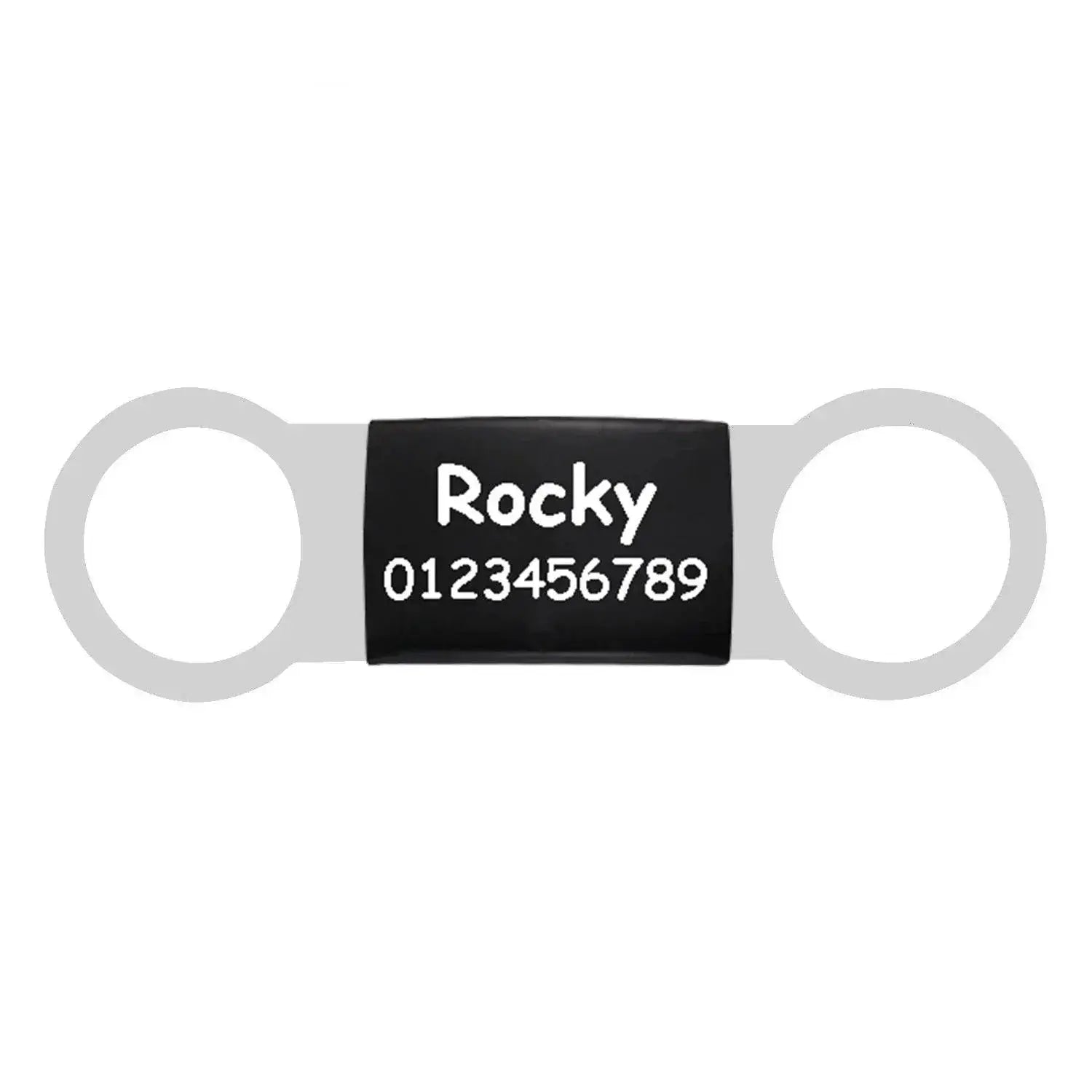Slide On Custom Pet Tag Personalized ID Silent Engraved