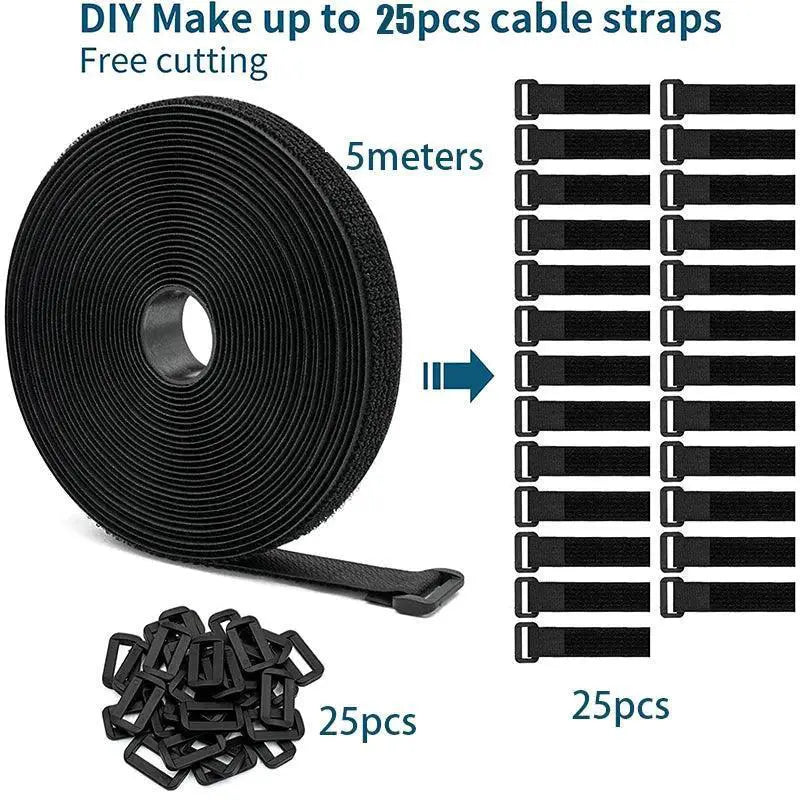 Adjustable Nylon Straps Kit Cord Organizer For Home DIY