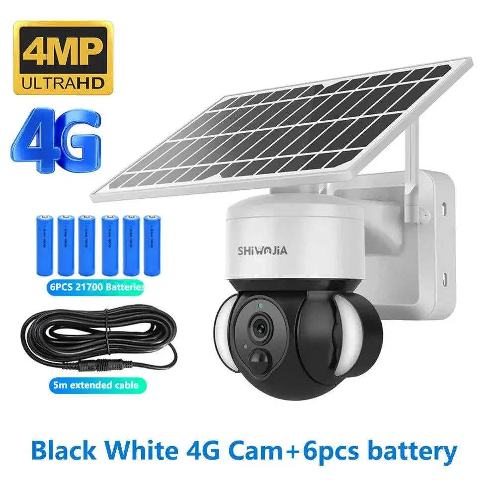Outdoor Solar Security Camera for Home Edition AA — Black White 4G 64GB - Variant 2