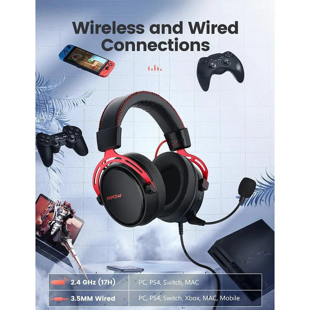 Mpow Air Wireless Gaming Headset 3D Audio Comfort