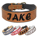 Personalized Leather Dog Collar With Free Name Print