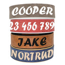Personalized Leather Dog Collar With Free Name Print