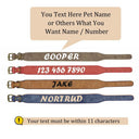 Personalized Leather Dog Collar With Free Name Print