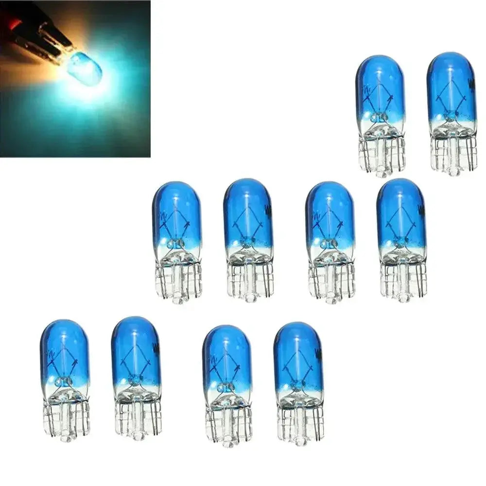 10 Pack T10 Halogen White Bulbs 12V Car Lamp Kit Upgrade