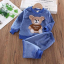Cozy Fleece Hooded Set For Trendy Toddlers Winter Wear