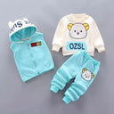 Cozy Fleece Hooded Set For Trendy Toddlers Winter Wear