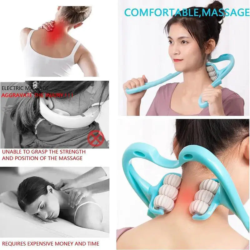 Deep Tissue Neck Massager With Rotating Balls For Relief