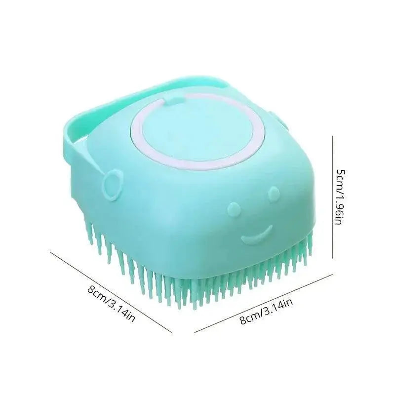 Pet Bathing Brush With Silicone Massager For Gentle Care