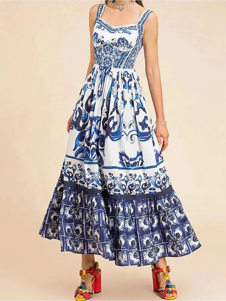 Chic V Neck Suspender Dress For Summer Outfit Style