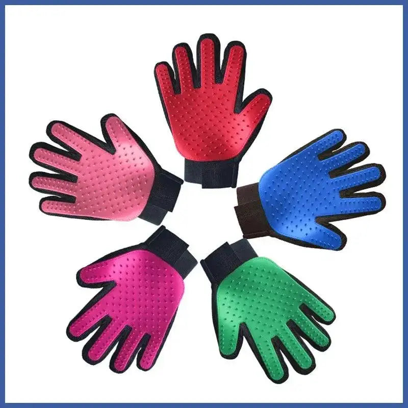 Rubber Pet Grooming Glove For Soft Massage And Hair Removal
