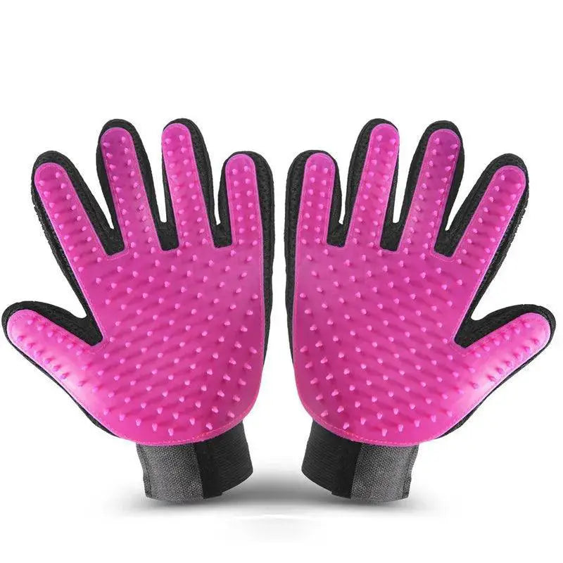 Rubber Pet Grooming Glove For Soft Massage And Hair Removal