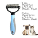 Pet Deshedding Brush Dual Sided Grooming Tool Cats Dogs