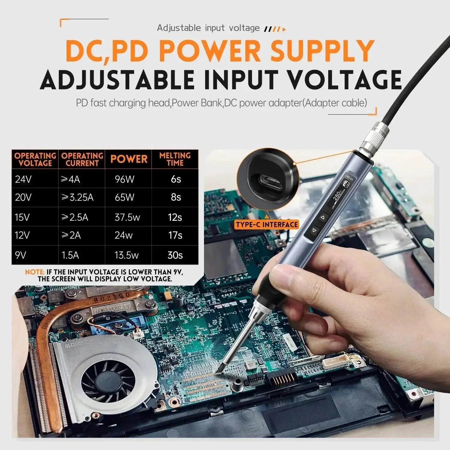 FNIRSI HS01 Adjustable Temperature Soldering Iron Pro Grade