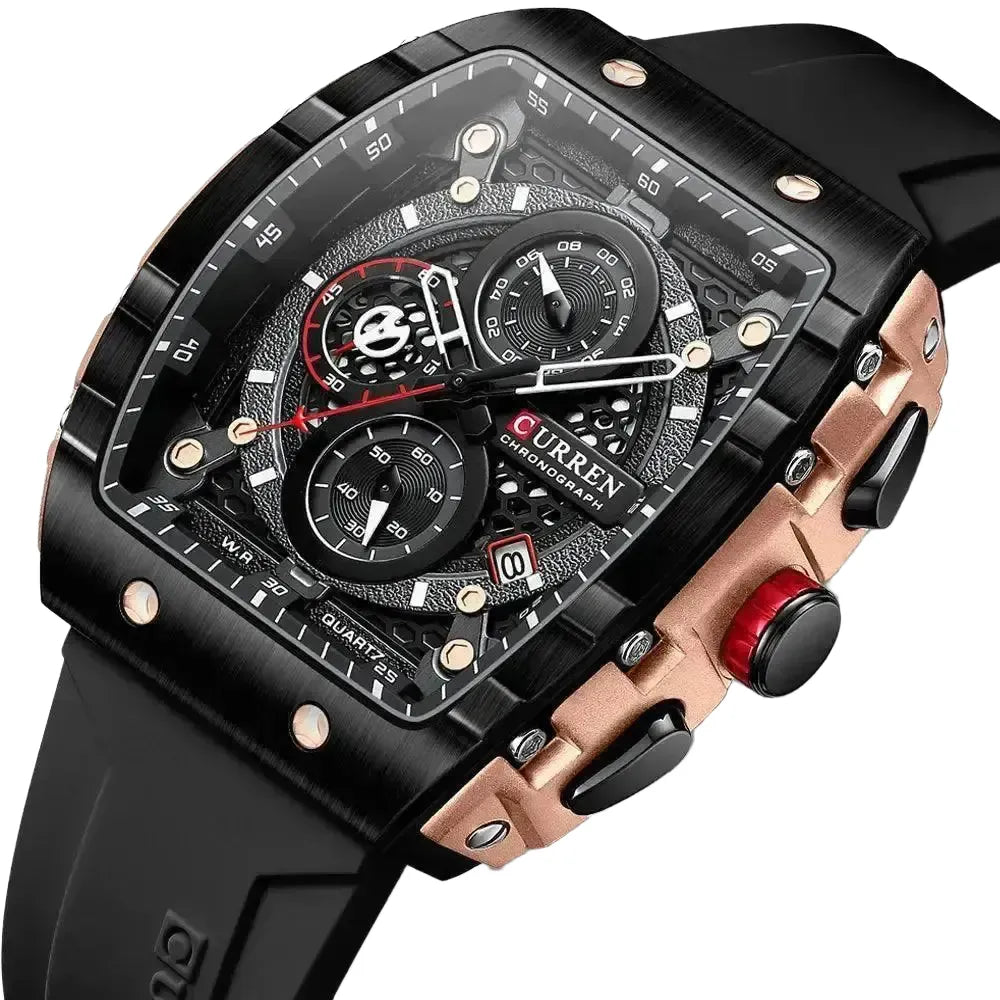 Waterproof Chronograph Watch - Men – blue rose product view 1