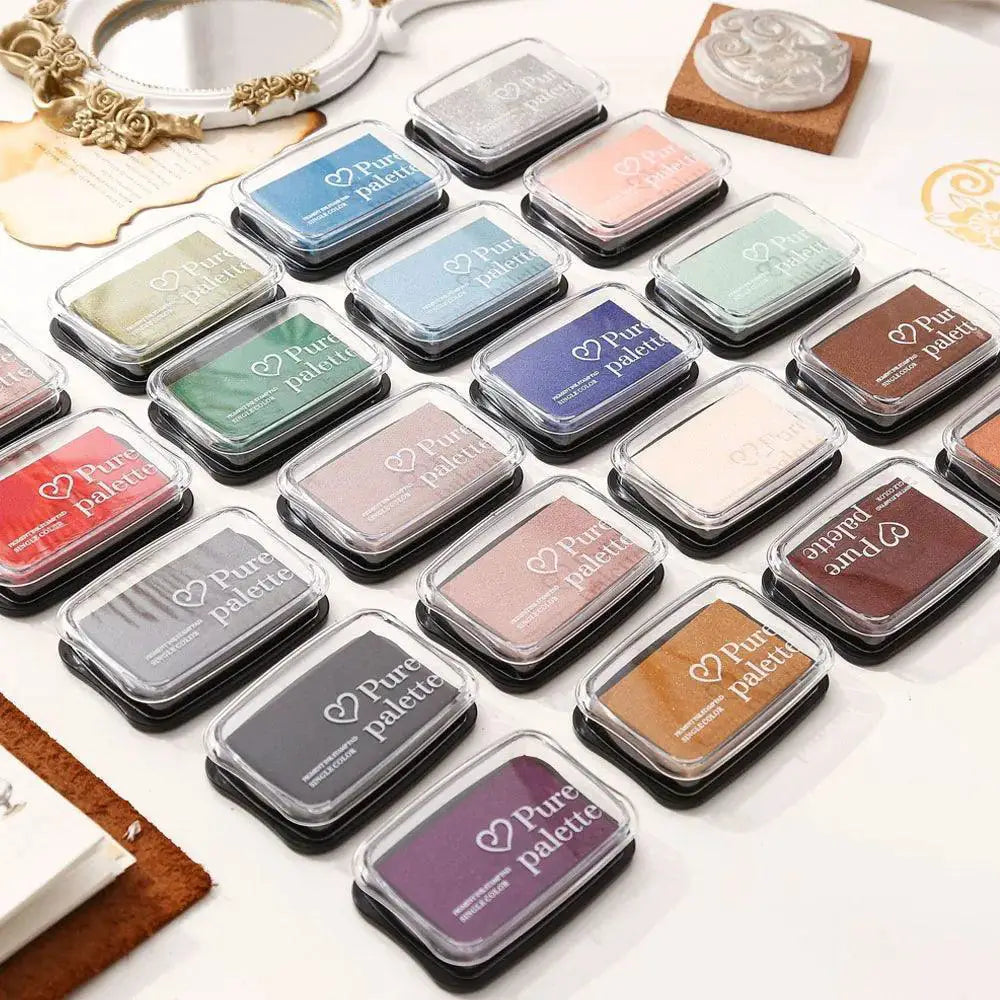Vintage Ink Pad Set in Vibrant Colors for DIY Crafting
