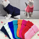 Cozy Cotton Pet Knitted Sweater Winter Warmth Size M