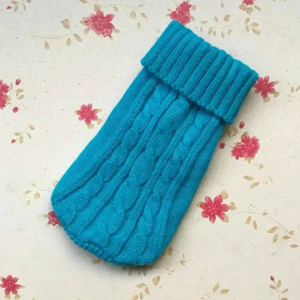Cozy Cotton Pet Knitted Sweater Winter Warmth Size M