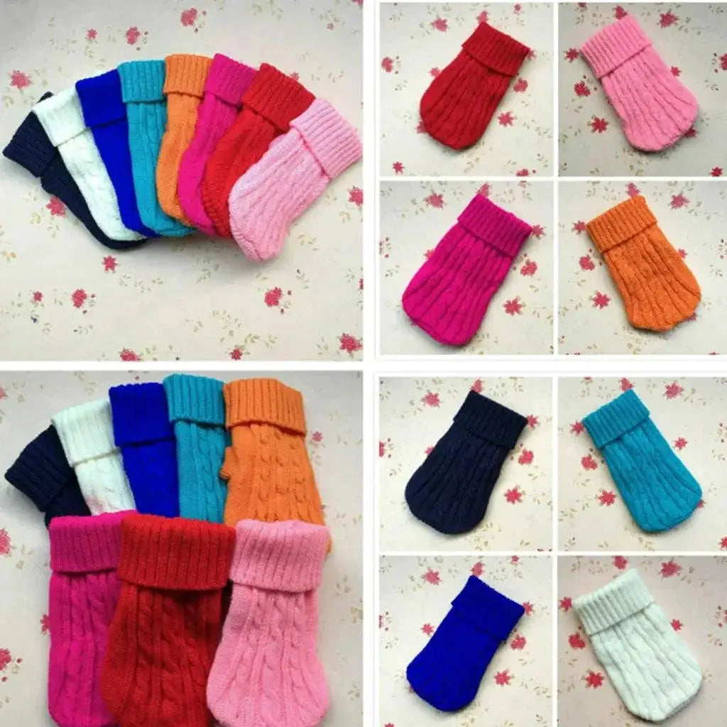 Cozy Cotton Pet Knitted Sweater Winter Warmth Size M