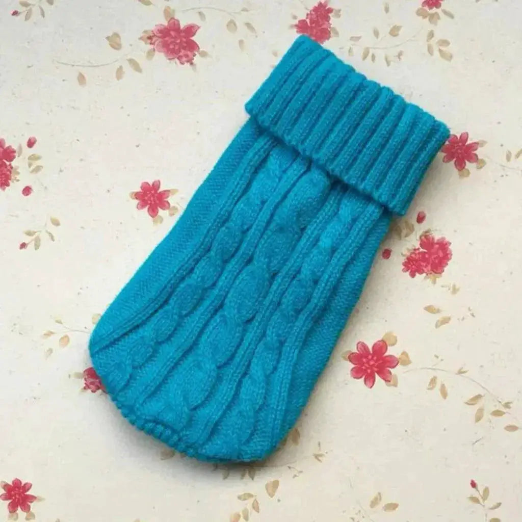 Cozy Cotton Pet Knitted Sweater Winter Warmth Size M