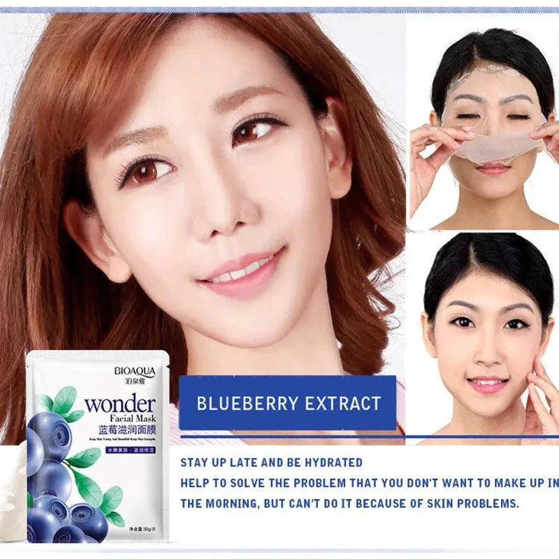 Hydrating Facial Mask With Blueberry Cucumber Pomegranate