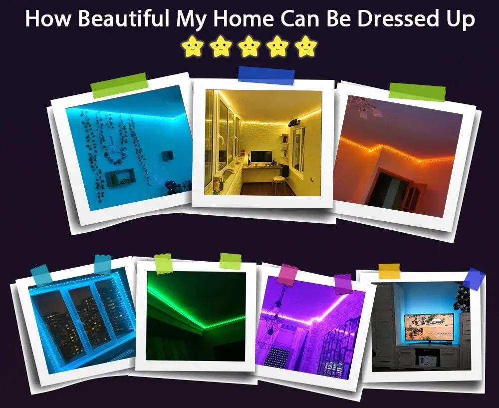 ColorRGB LED Strip Lights Dynamic Music Sync Color Change