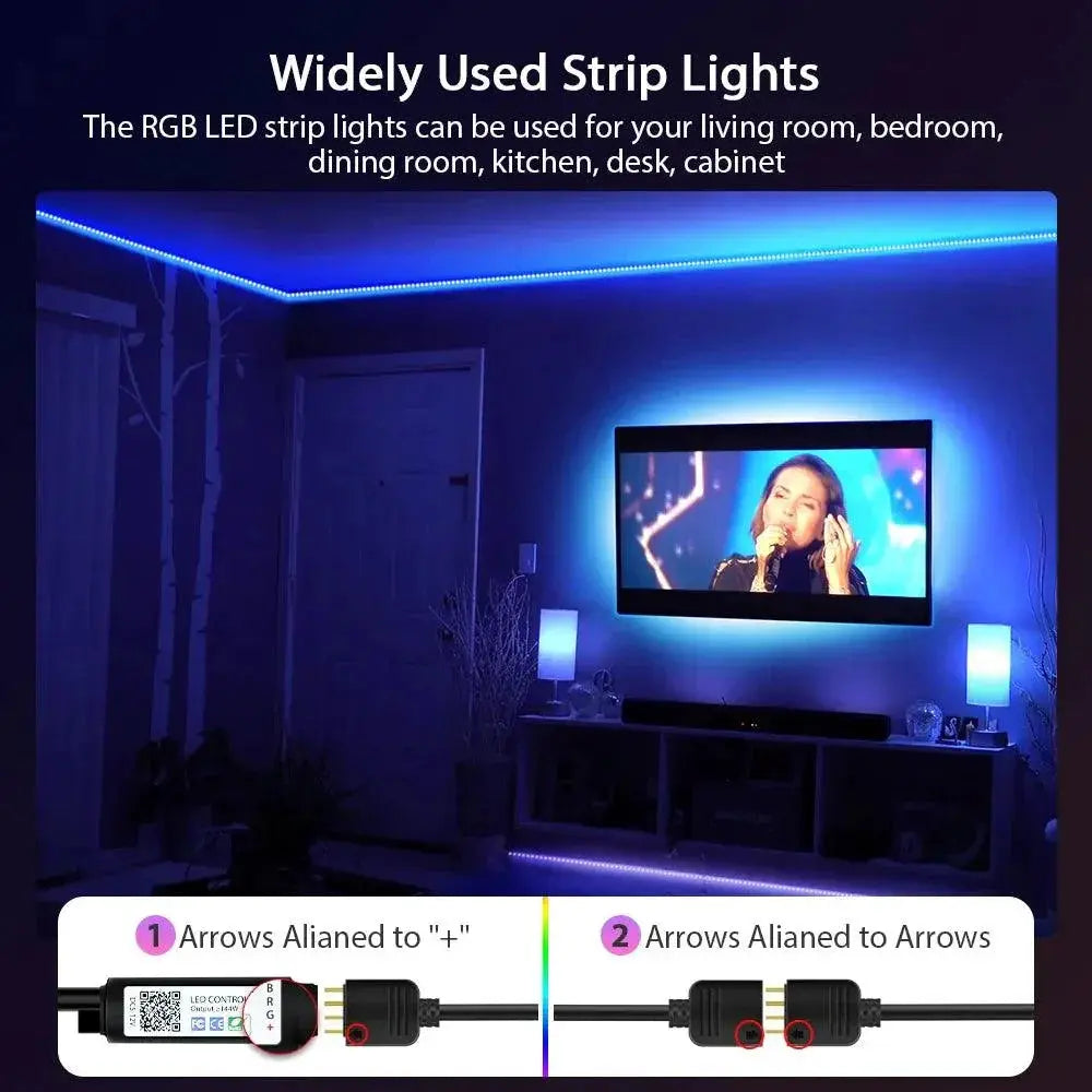 ColorRGB LED Strip Lights Dynamic Music Sync Color Change