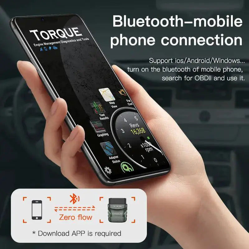 Kuulaa OBD2 Bluetooth Car Diagnostic Tool for iOS Android