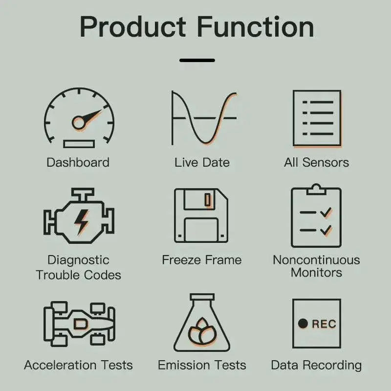 Kuulaa OBD2 Bluetooth Car Diagnostic Tool for iOS Android