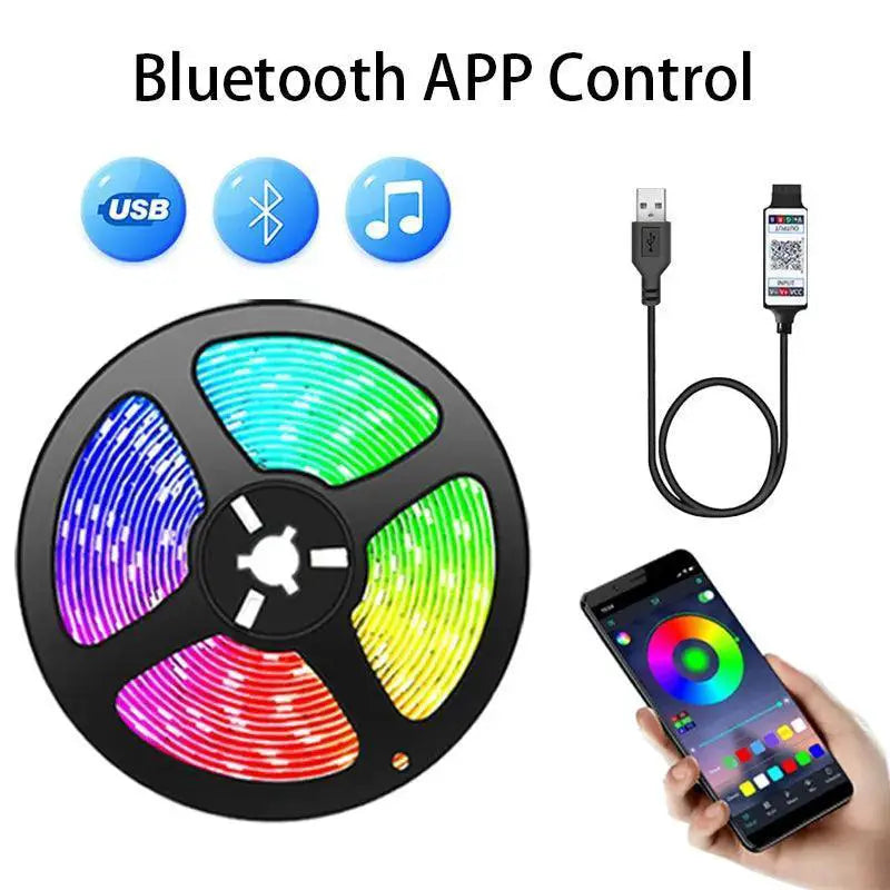 Smart RGB LED Strip Light With Bluetooth Control For Decor