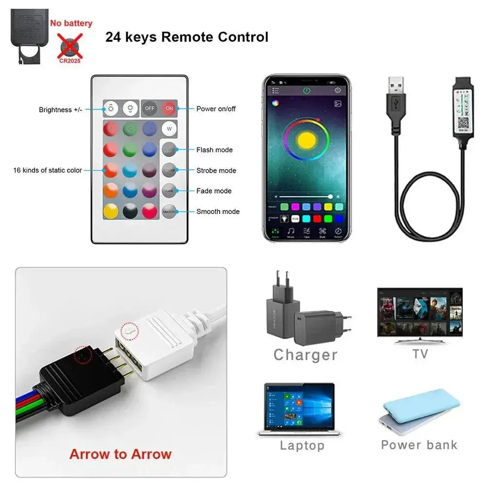 Vibrant RGB LED Strip Light for Smart Home Lighting