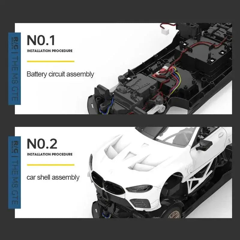 BMW M8 GTE Luxury RC Racing Car Kit 1 To 18 Scale Model