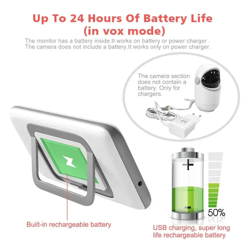 4.3 Inch Wireless Baby Monitor With Remote Pan Tilt Camera