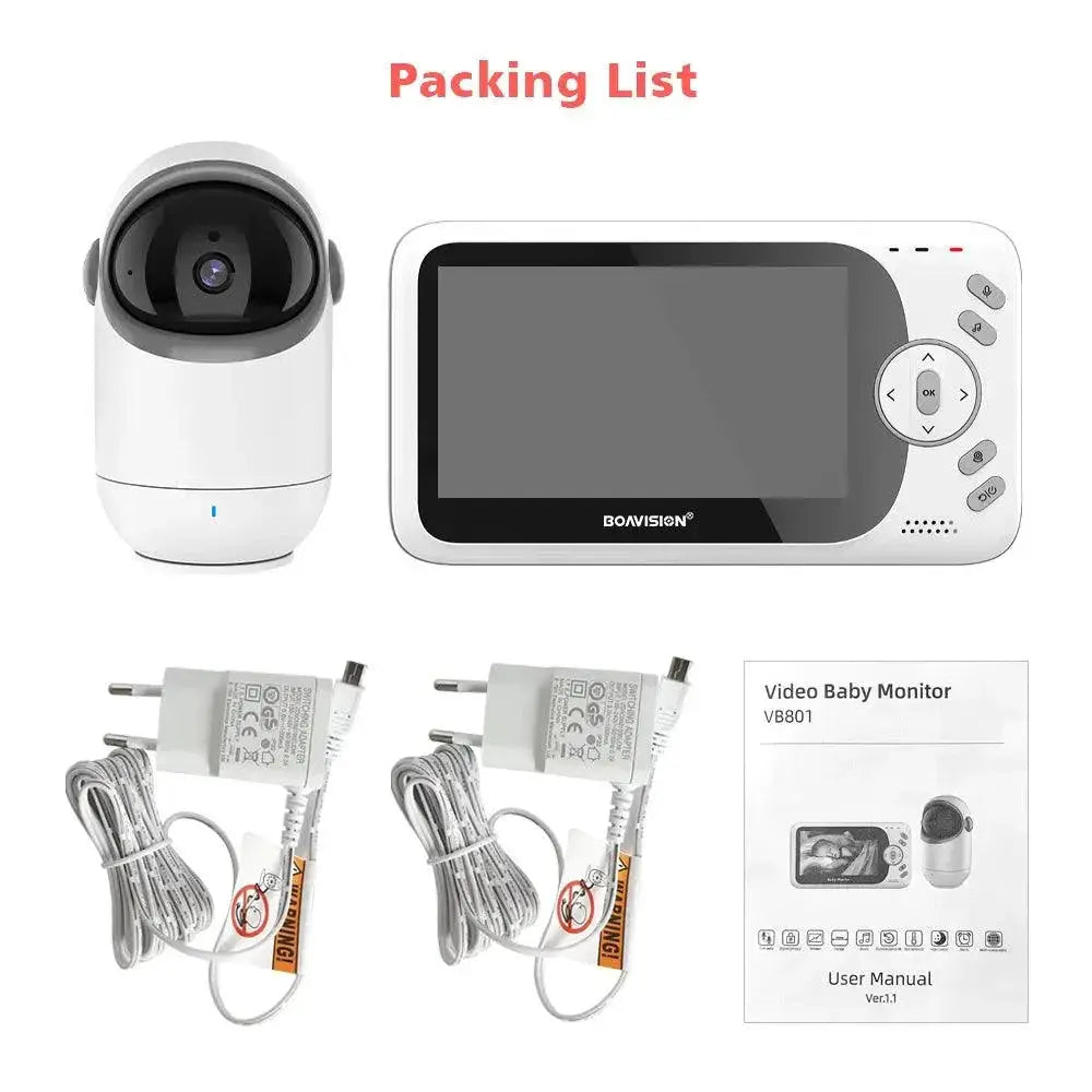 4.3 Inch Wireless Baby Monitor With Remote Pan Tilt Camera
