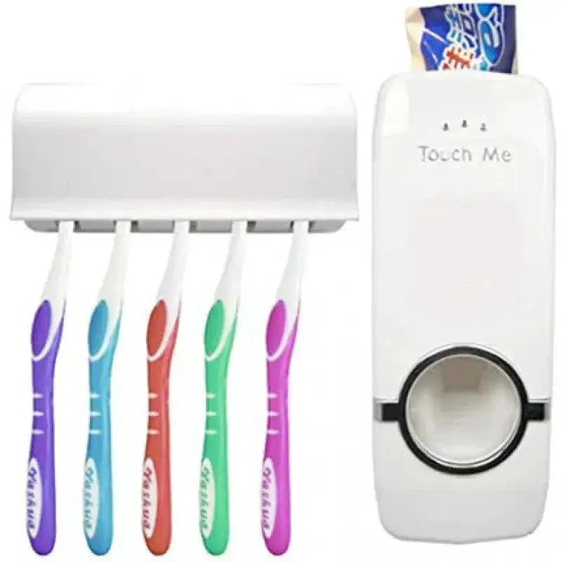 Toothpaste Dispenser And Brush Holder For Bathroom Hygiene