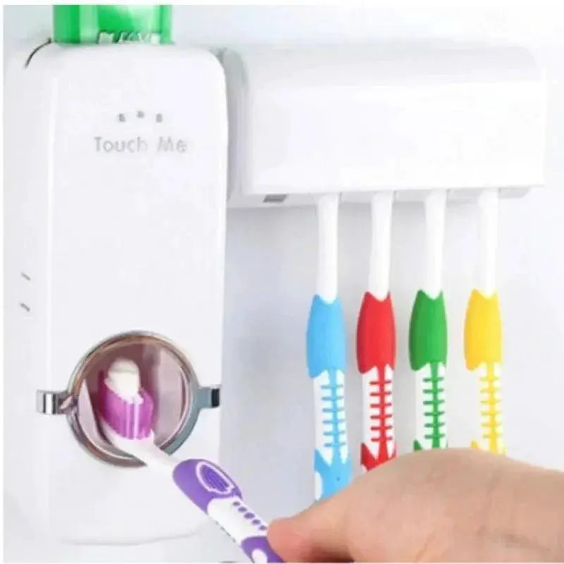 Toothpaste Dispenser And Brush Holder For Bathroom Hygiene