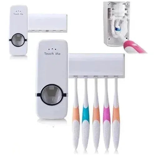 Toothpaste Dispenser And Brush Holder For Bathroom Hygiene