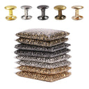 Metal Double Cap Rivets Studs For Leather Craft Projects