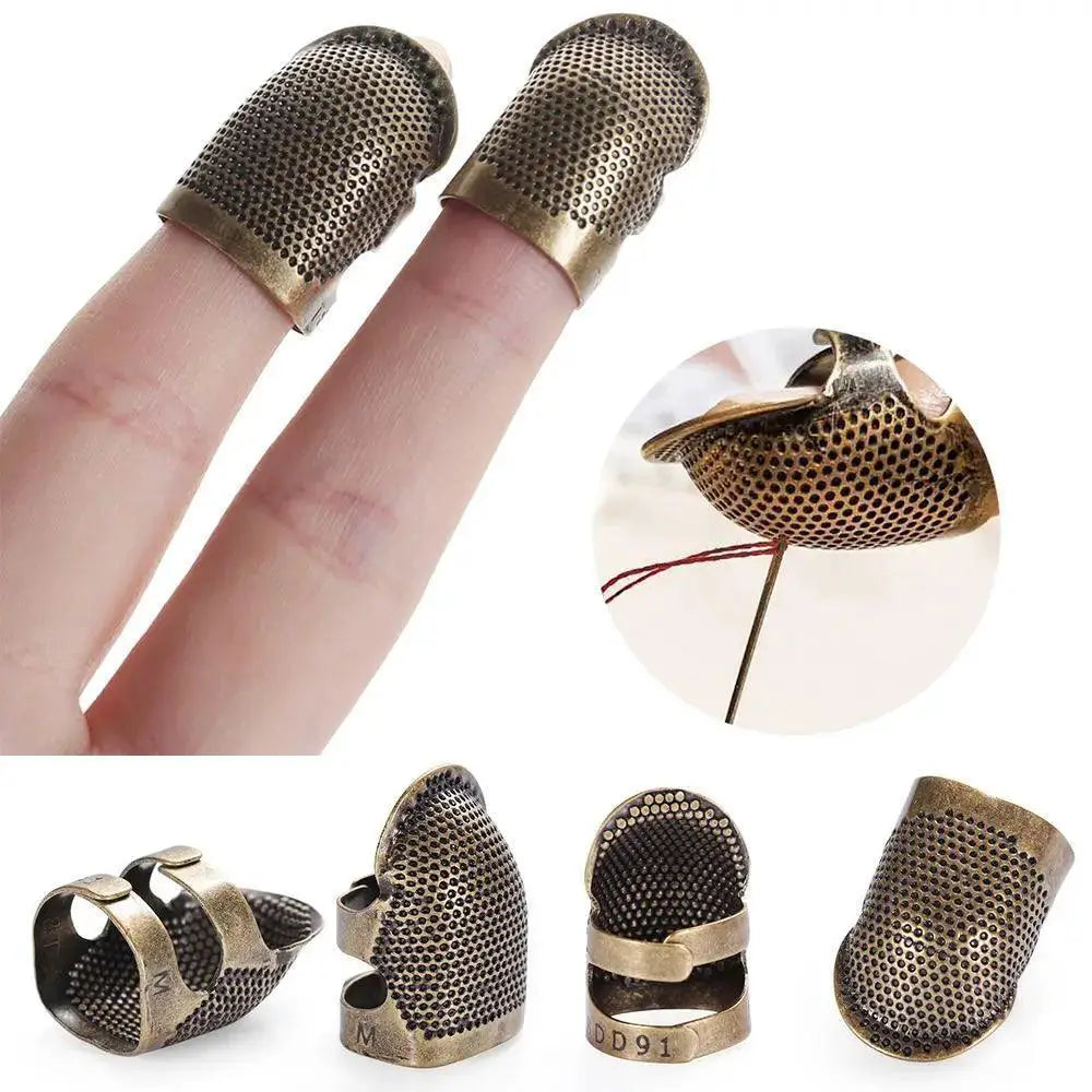Vintage Gold Needle Thimble With Secure Grip Easy Threading