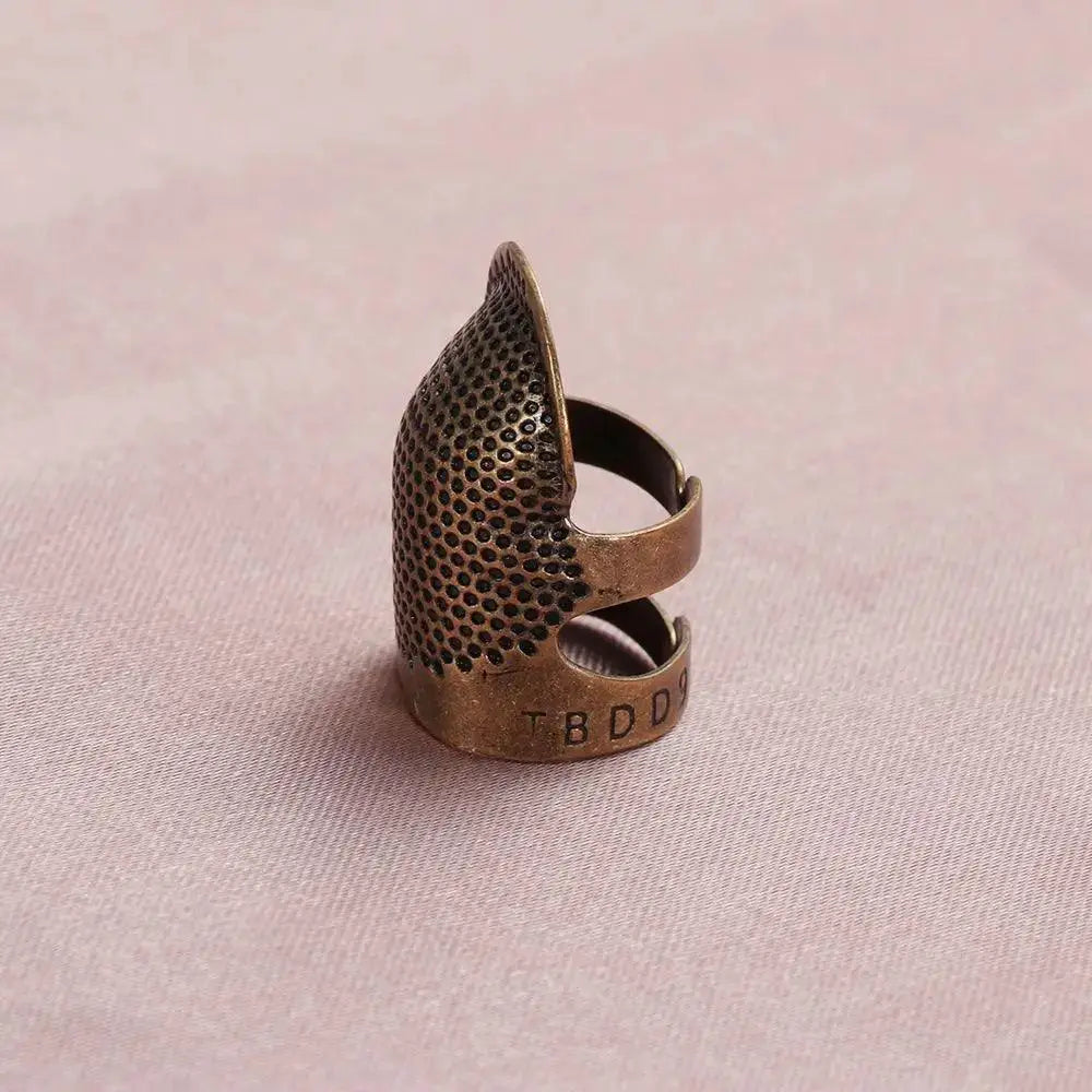 Vintage Gold Needle Thimble With Secure Grip Easy Threading