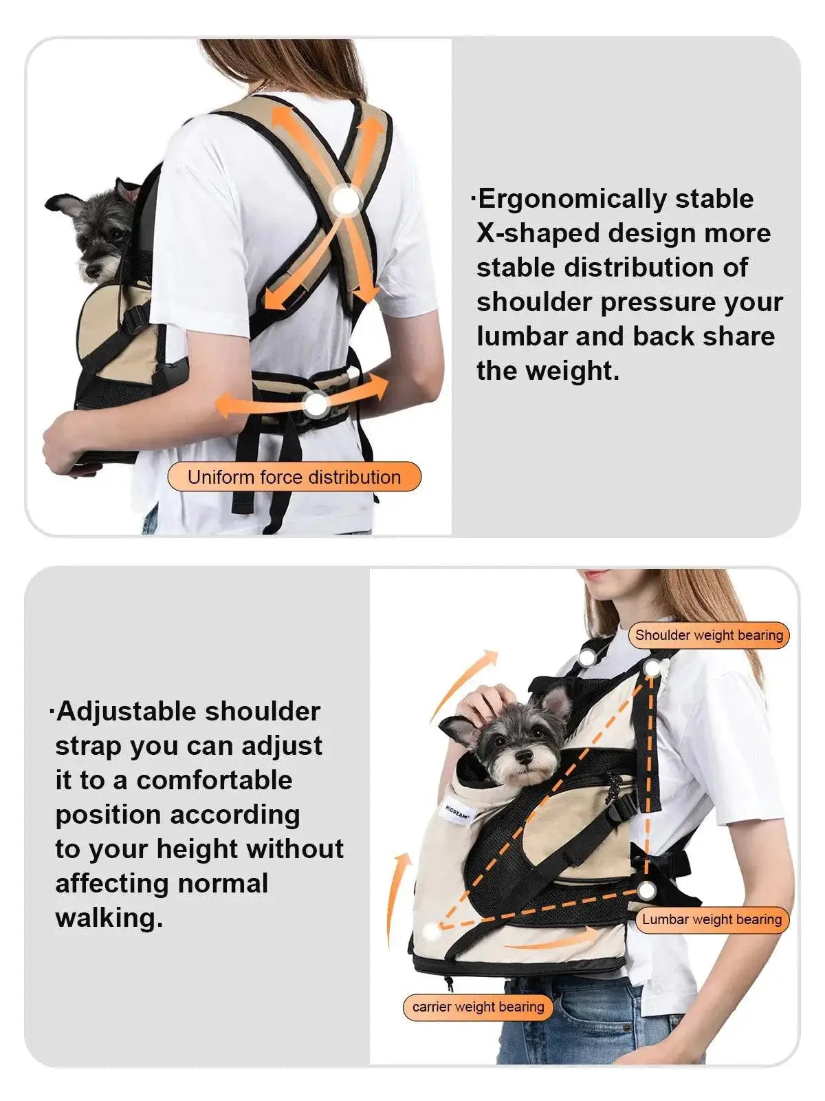 PawVoyage Puppy Kitten Travel Sling Front Carrier Bag