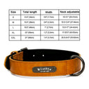 Luxurious Engraved Leather Dog Collar With Elegant Nameplate