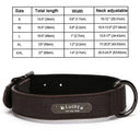 Luxurious Engraved Leather Dog Collar With Elegant Nameplate