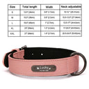 Luxurious Engraved Leather Dog Collar With Elegant Nameplate