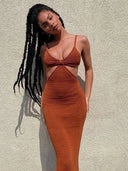 Elegant Backless Maxi Dress for Summer
