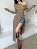 Winter Chic Dress for Women with Collar