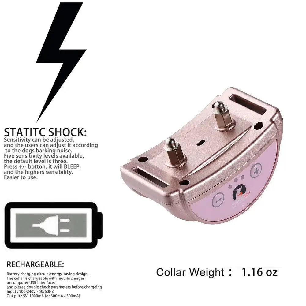 Dog Bark Control Collar Adjustable Sensitivity Ultrasonic