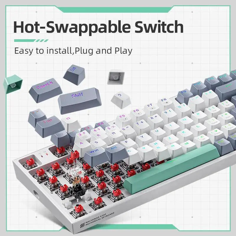 Machenike K500 RGB Mechanical Keyboard Enhanced Typing Keys