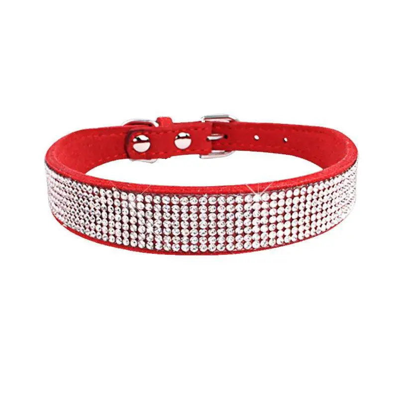 Crystal Glitter Rhinestone Dog Collar For Small Medium Pets