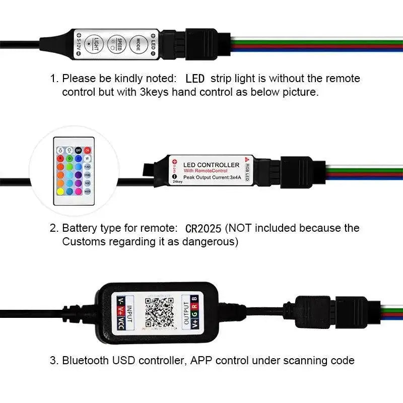 LED Strip Lights With Customizable RGB Colors For Your Space
