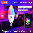 E14 Smart Crystal Candle Lamps With Music Sync Lighting